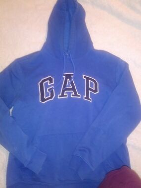 GAP Blue Hooded Sweatshirt with Contrasting Logo